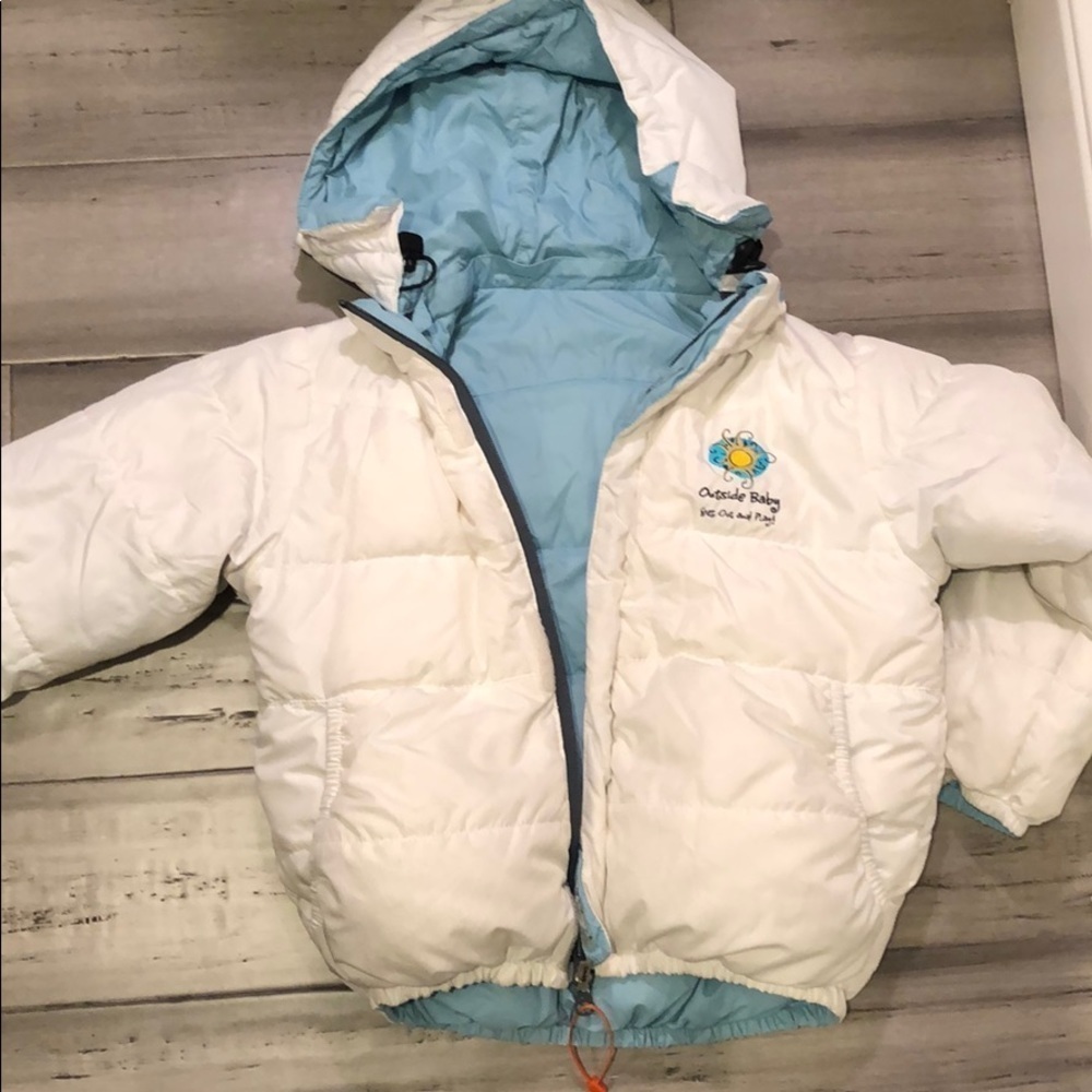 Outside Baby reversible down jacket.